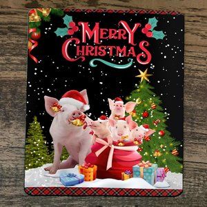 Mouse Pad‎ Merry Christmas Xmas Pigs